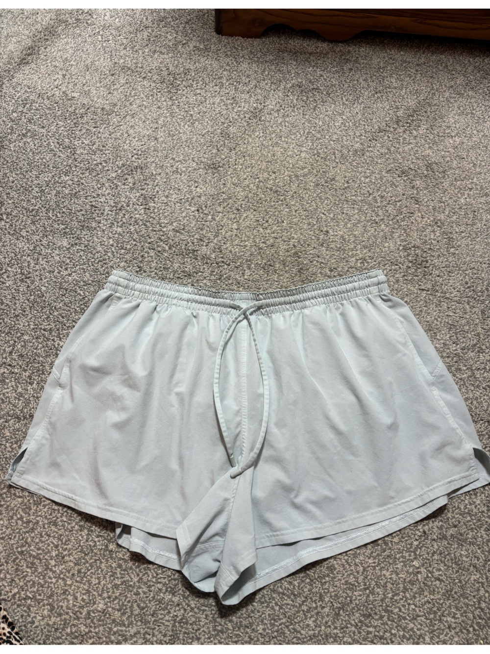 lululemon athletica Light Blue Drawstring Athletic Shorts